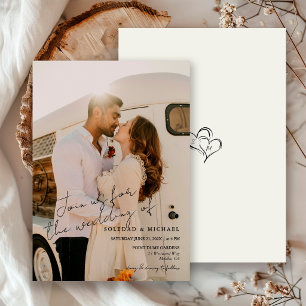 Invitation Photo de mariage décontracté minimaliste Écritur