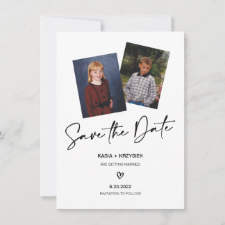 Invitation Photo de mariage Enregistrer la date