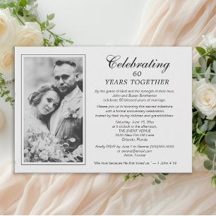 Invitation Photo de mariage pour le 60e anniversaire de maria