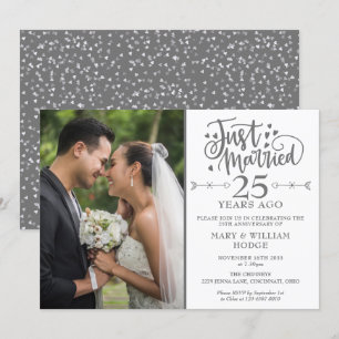 Invitation Photo de mariage pour les 25 ans de mariage