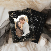 Photo de mariage romantique céleste sous une nuit 