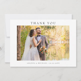 Invitation Photo de mariage simple moderne avec note de paysa