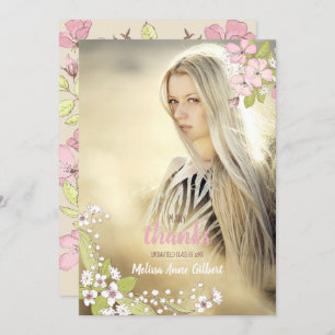 Invitation Photo de Merci d'obtention du diplôme de jardin