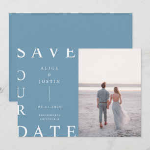 Invitation photo de mise en page ultra moderne Enregistrer la