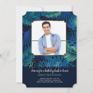 Invitation photo de nuit tropicale
