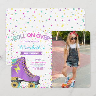 Invitation photo de patin à roulettes 