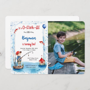 Invitation Photo de pêche du 5e anniversaire