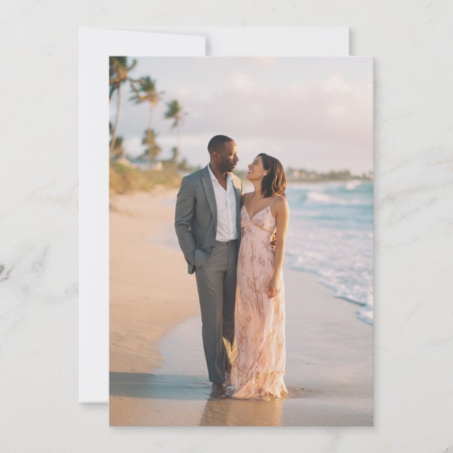 Invitation Photo de plage romantique (Devant)