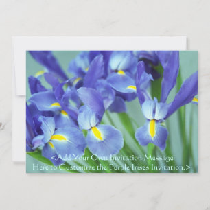 Invitation photo de printemps violet iris