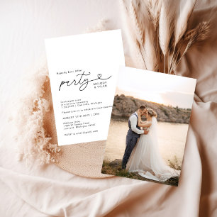 Invitation Photo de réception de mariage après le mariage Heu