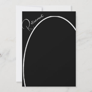 Invitation Photo de retraite noir et blanc Élégant chic