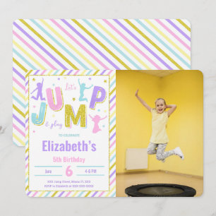 Invitation photo de saut modifiable