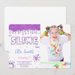 Invitation photo de Slime modifiable