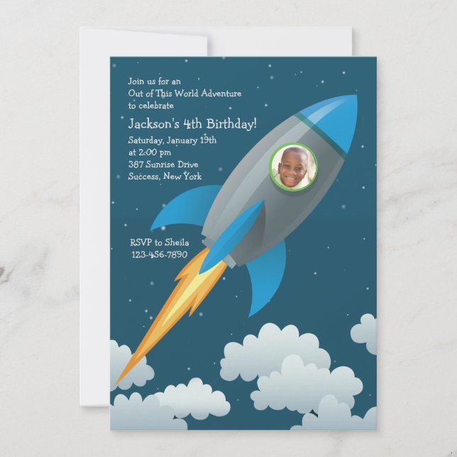 Invitation photo de Space Traveller (Devant)