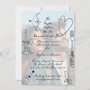 Invitation Photo de superposition pour le dîner de répétition