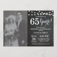 Photo de tableau noir pour les 65 ans de mariage