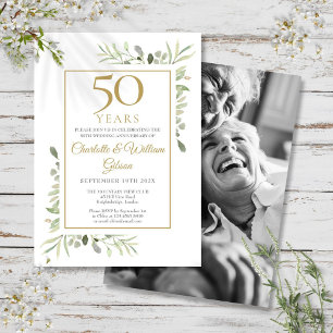 Invitation Photo de verdure pour n'importe quel anniversaire