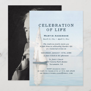 Invitation Photo de voile nautique Célébration de la vie