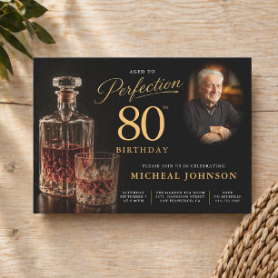 Invitation Photo de Whisky Vieilli à la Perfection pour 80e A