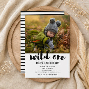 Invitation Photo de Wild One pour la fête du premier annivers