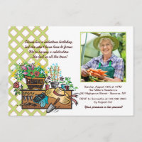 Invitation photo des outils de jardin