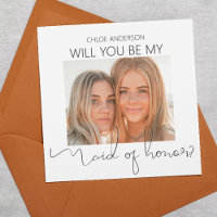 Photo Double Face Moderne Maid Of Honor Propositio