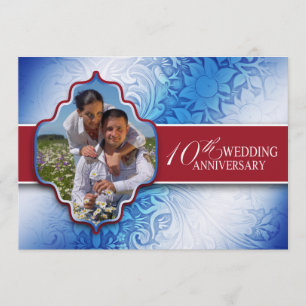 Invitation photo du 10e anniversaire de mariage