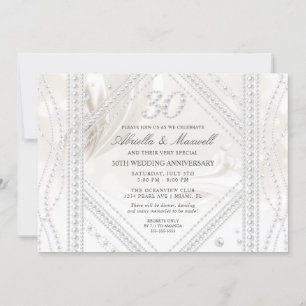 Invitation Photo du 30e anniversaire de la perle