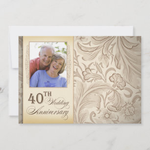 Invitation photo du 40e anniversaire du mariage