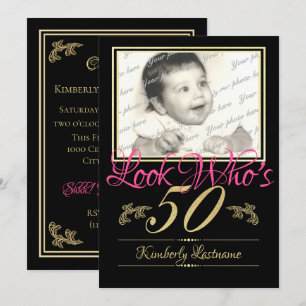 Invitation Photo du 50e anniversaire