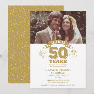 Invitation Photo du 50e anniversaire du Mariage