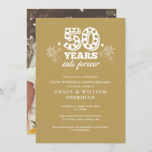 Invitation Photo du 50e anniversaire du Mariage de Forever Go