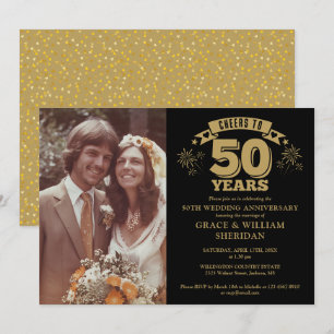 Invitation Photo Du 50e Anniversaire Du Mariage D'Or
