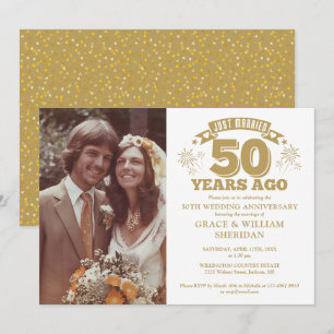 Invitation Photo du 50e anniversaire du Mariage marié