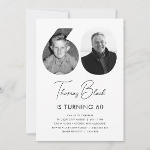 Invitation photo du 60e anniversaire