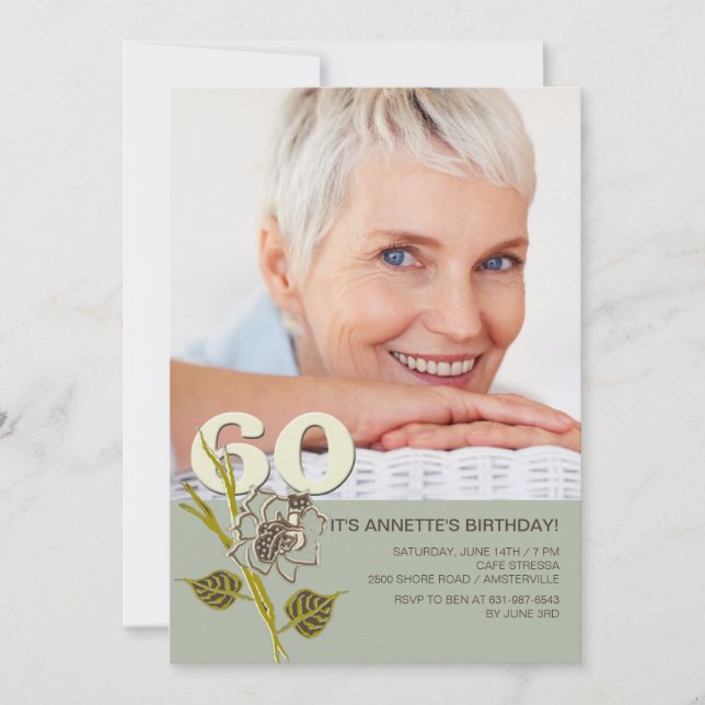 Invitation photo du 60e anniversaire (Devant)