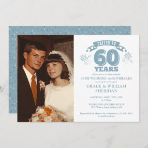 Invitation Photo du 60e anniversaire du Mariage