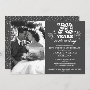Invitation Photo du 70e anniversaire du Mariage