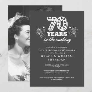 Invitation Photo du 70e anniversaire du Mariage