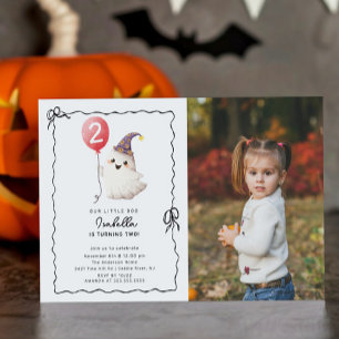 Invitation Photo du Fantôme mignon Anniversaire