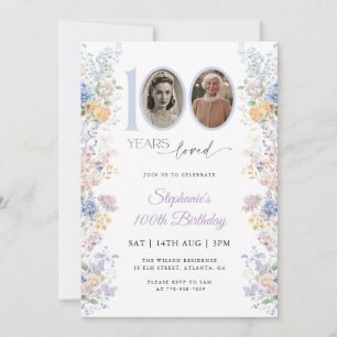 Invitation Photo du Fleur sauvage du printemps 100e anniversa