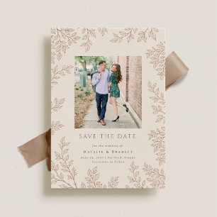 Invitation Photo du Mariage de Forest Grove Enregistrer la da