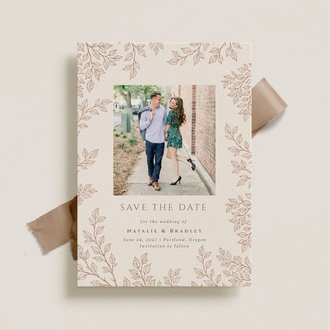 Invitation Photo du Mariage de Forest Grove Enregistrer la da (Créateur téléchargé)