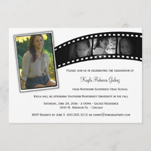 Invitation photo du parti de la bande de film Vint