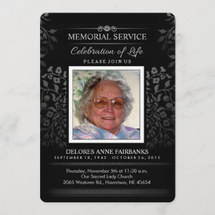 Invitation photo du service commémoratif de la flo