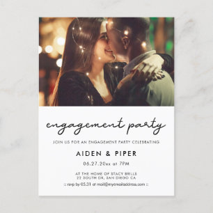 Invitation photo d'une partie d'engagement simple