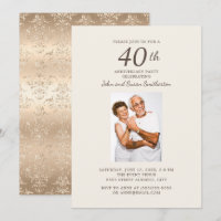 Photo élégant d'anniversaire de mariage de 40 ans 