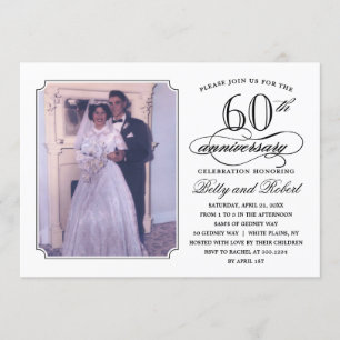 Invitation photo élégante pour une fête d'annivers