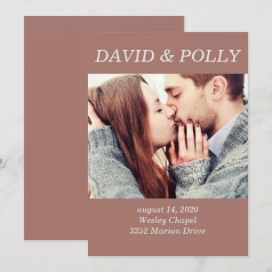 Invitation Photo en couple Brown