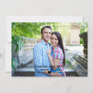 Invitation Photo encadrée fine - Changer notre date